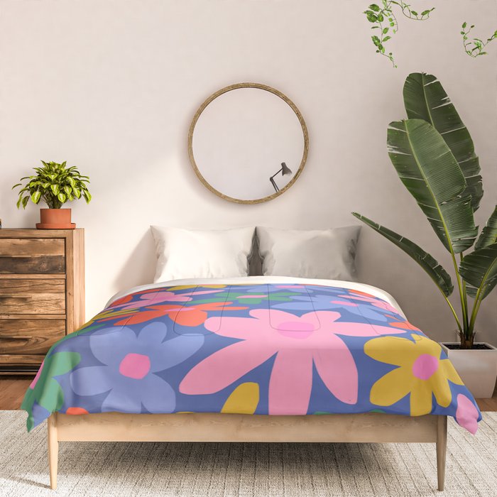 Joyful Flowers - blue Comforter Gallery Image 3