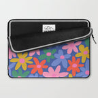Joyful Flowers - blue Laptop Sleeve Gallery Image 2
