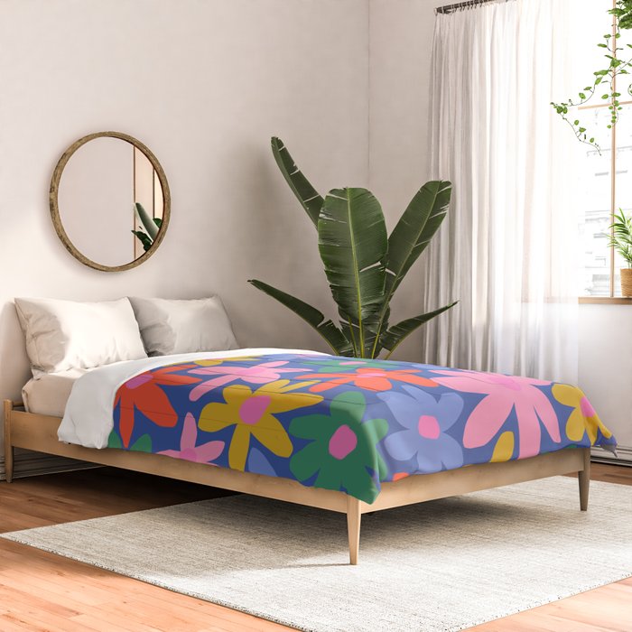 Joyful Flowers - blue Comforter Gallery Image 2