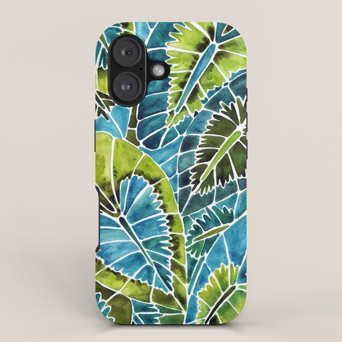 Schismatoglottis Calyptrata - Teal Palette iPhone Case Gallery Image 1