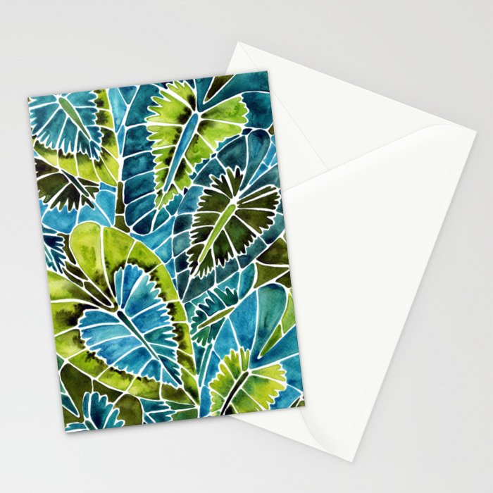 Schismatoglottis Calyptrata - Teal Palette Stationery Card Gallery Image 2