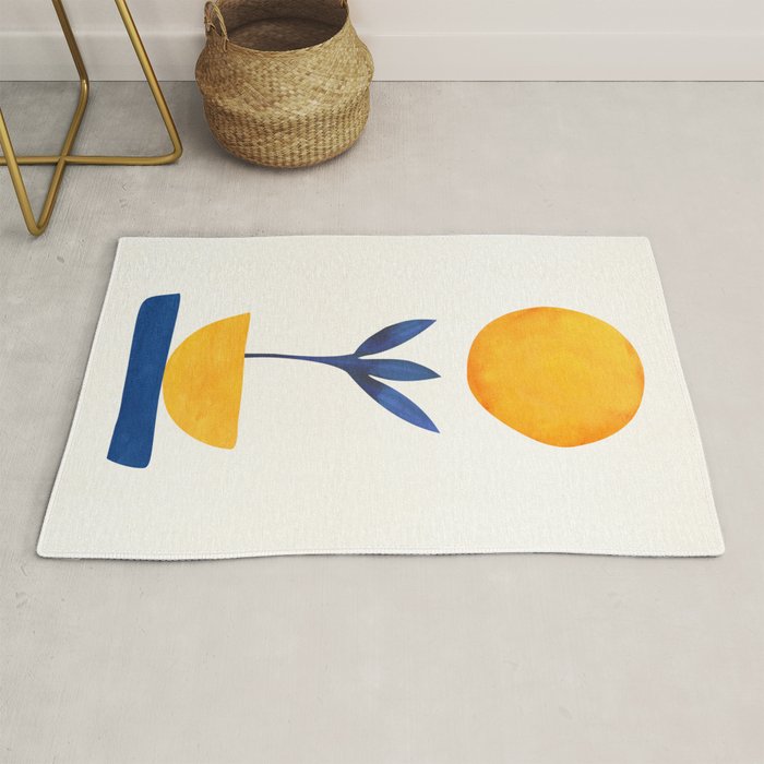Sunny Sprout Modernist Abstract Botanic Rug Gallery Image 1