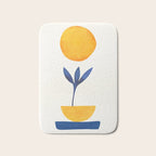 Sunny Sprout Modernist Abstract Botanic Bath Mat Gallery Image 1
