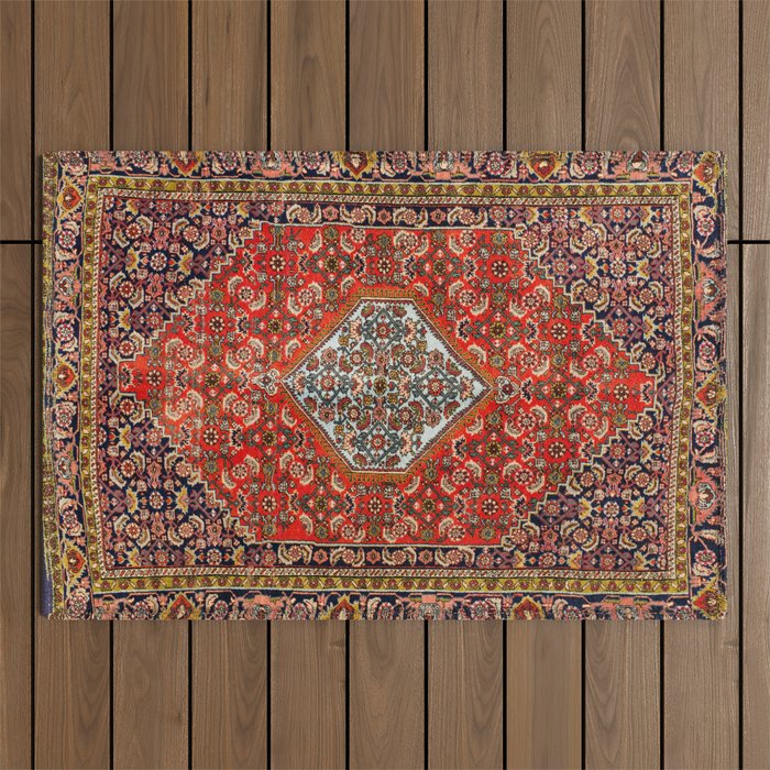 Bidjar Persian Rug Print Outdoor Rug Gallery Image 1