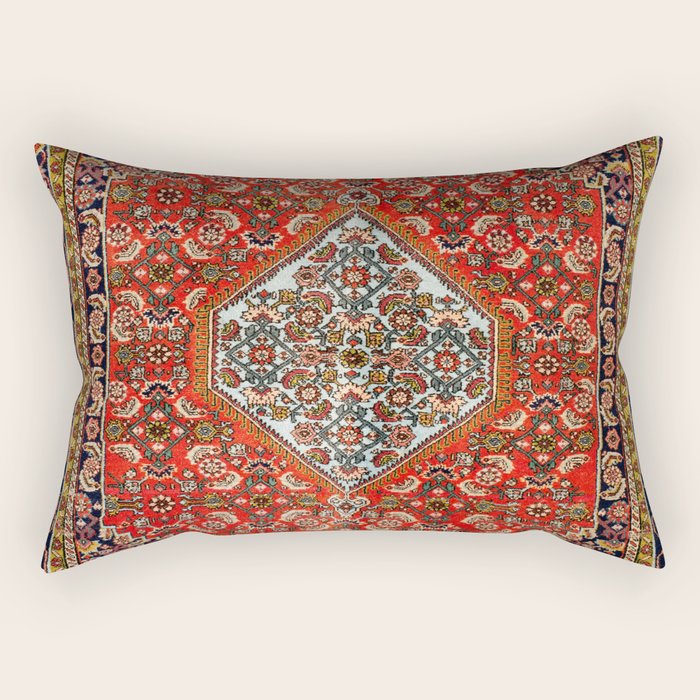 Bidjar Persian Rug Print Rectangular Pillow Gallery Image 1