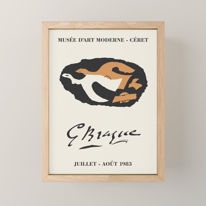 Georges Braque Art Exposition Poster, 1980s Mini Art Print Gallery Image 1