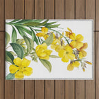 Yellow Flowers Outdoor Rug Gallery Image 1