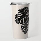 Black & White Plants / Monstera Deliciosa Travel Mug Gallery Image 3
