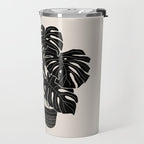Black & White Plants / Monstera Deliciosa Travel Mug Gallery Image 2