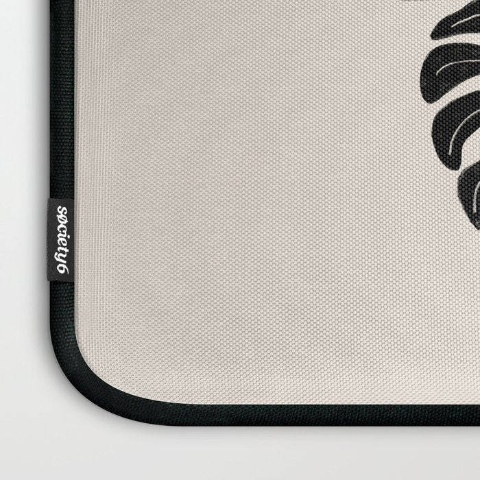 Black & White Plants / Monstera Deliciosa Laptop Sleeve Gallery Image 3