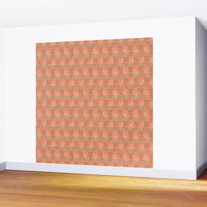 Little Rainbows - terracotta and caramel  Wall Mural Gallery Image 2