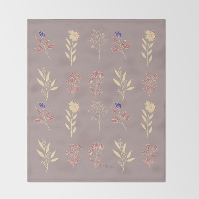 Flower Pattern_07 Throw Blanket Gallery Image 2