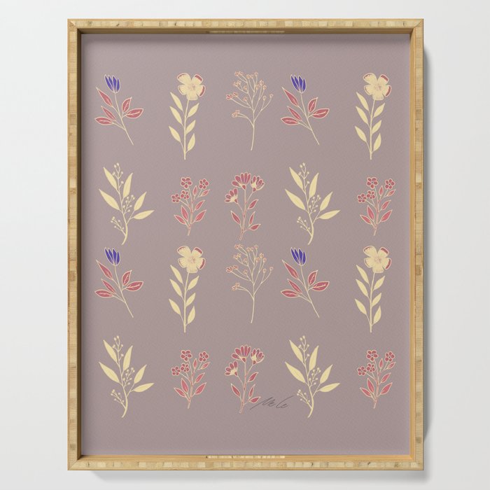 Flower Pattern_07 Serving Tray Gallery Image 1