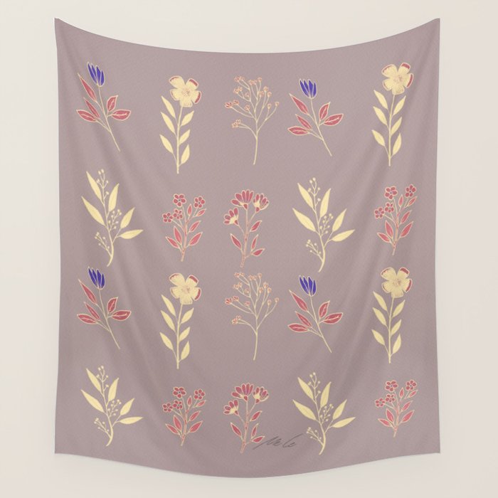 Flower Pattern_07 Wall Tapestry Gallery Image 4