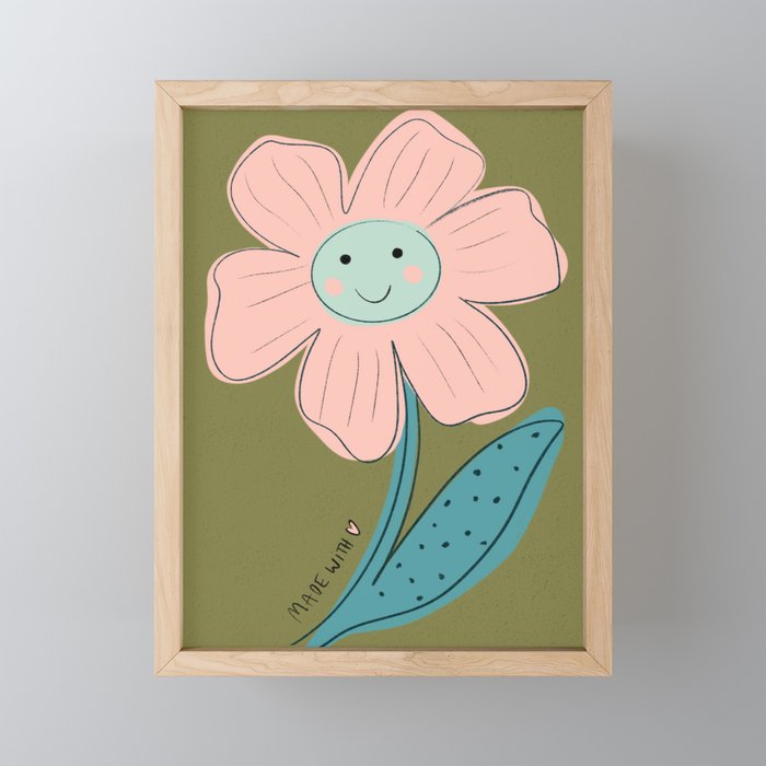 Made with Love- Flower Print  Mini Art Print Gallery Image 1