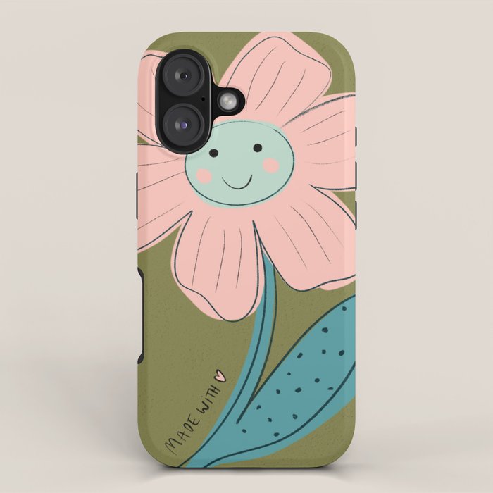Made with Love- Flower Print  iPhone Case Gallery Image 1