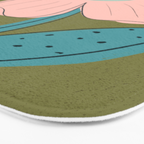 Made with Love- Flower Print  Bath Mat Gallery Image 3