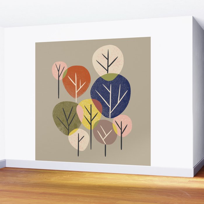Multicolor Grove Wall Mural Gallery Image 2