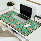 Christmas Sweaters - Vintage Blush Mint Palette Desk Mat Gallery Image 2
