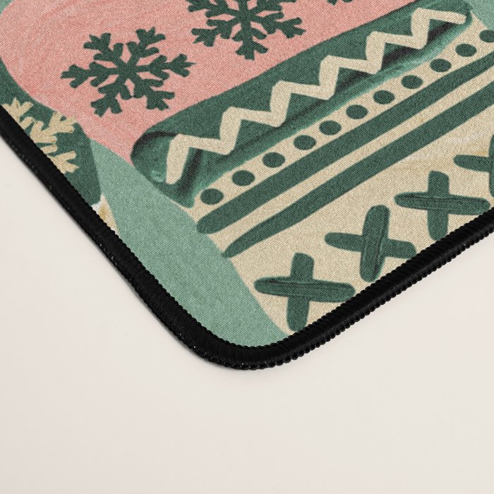 Christmas Sweaters - Vintage Blush Mint Palette Desk Mat Gallery Image 4