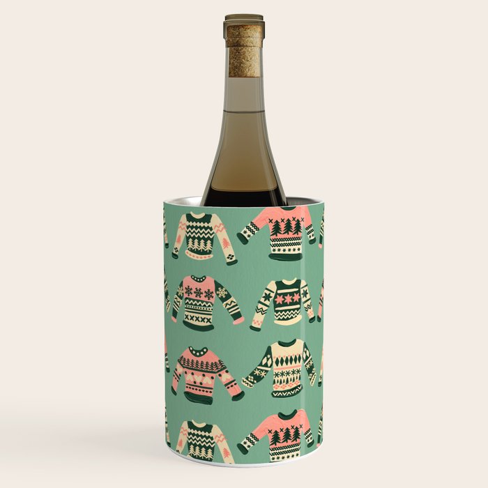 Christmas Sweaters - Vintage Blush Mint Palette Wine Chiller Gallery Image 1