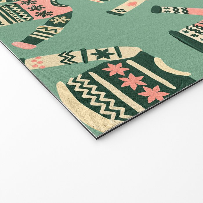 Christmas Sweaters - Vintage Blush Mint Palette Welcome Mat Gallery Image 2