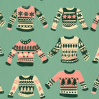 Christmas Sweaters - Vintage Blush Mint Palette Coffee Mug Gallery Image 2