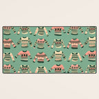 Christmas Sweaters - Vintage Blush Mint Palette Desk Mat Gallery Image 3