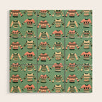 Christmas Sweaters - Vintage Blush Mint Palette Wood Wall Art Gallery Image 1