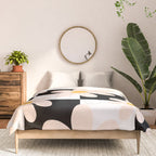 Black and White Checkered Daisy pattern  Comforter Gallery Image 3