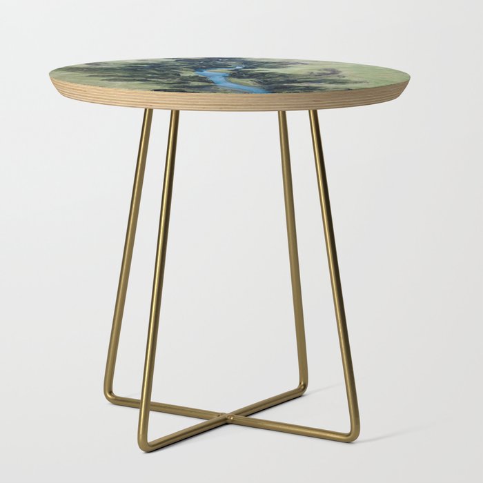 Aerial View of Fjaðrárgljúfur Canyon in Iceland Side Table Gallery Image 1