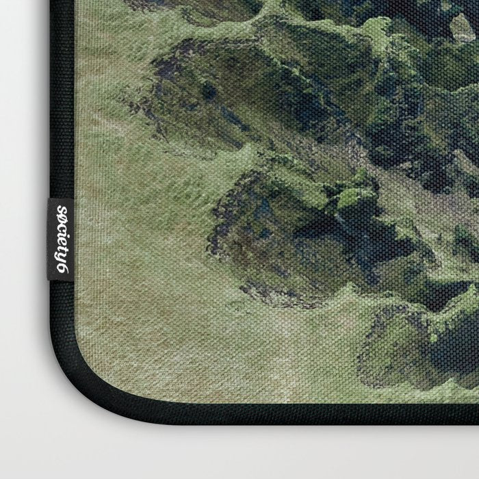 Aerial View of Fjaðrárgljúfur Canyon in Iceland Laptop Sleeve Gallery Image 3