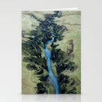 Aerial View of Fjaðrárgljúfur Canyon in Iceland Stationery Card Gallery Image 2