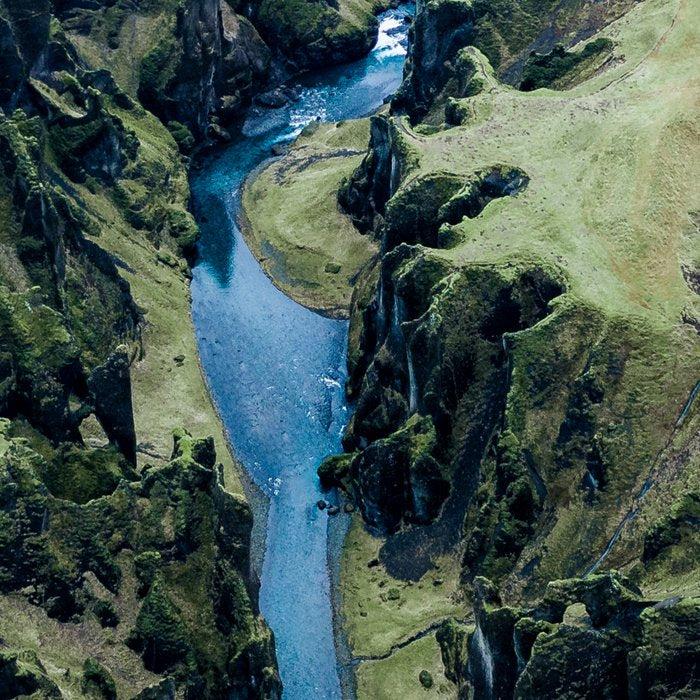 Aerial View of Fjaðrárgljúfur Canyon in Iceland Coffee Mug Gallery Image 2