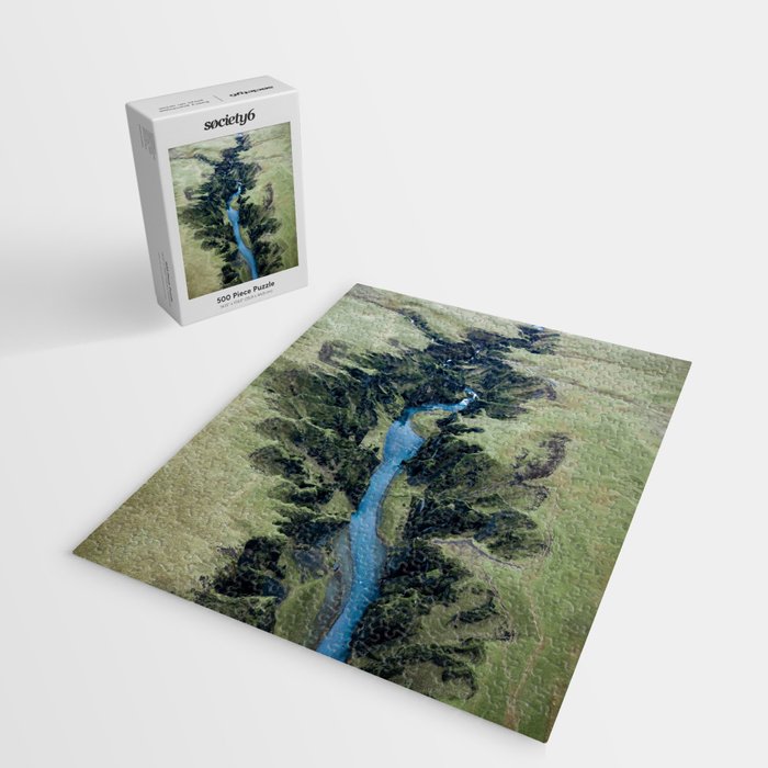 Aerial View of Fjaðrárgljúfur Canyon in Iceland Jigsaw Puzzle Gallery Image 2