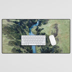 Aerial View of Fjaðrárgljúfur Canyon in Iceland Desk Mat Gallery Image 1