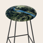 Aerial View of Fjaðrárgljúfur Canyon in Iceland Stool Gallery Image 2