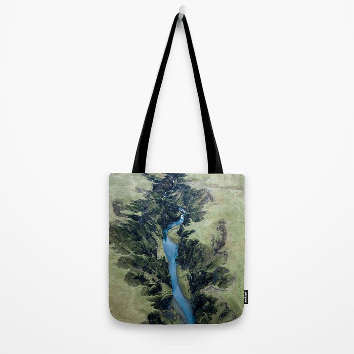 Aerial View of Fjaðrárgljúfur Canyon in Iceland Tote Bag Gallery Image 2