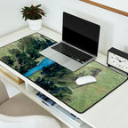 Aerial View of Fjaðrárgljúfur Canyon in Iceland Desk Mat Gallery Image 2