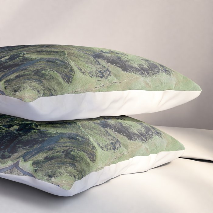 Aerial View of Fjaðrárgljúfur Canyon in Iceland Pillow Sham Gallery Image 3