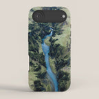 Aerial View of Fjaðrárgljúfur Canyon in Iceland iPhone Case Gallery Image 2