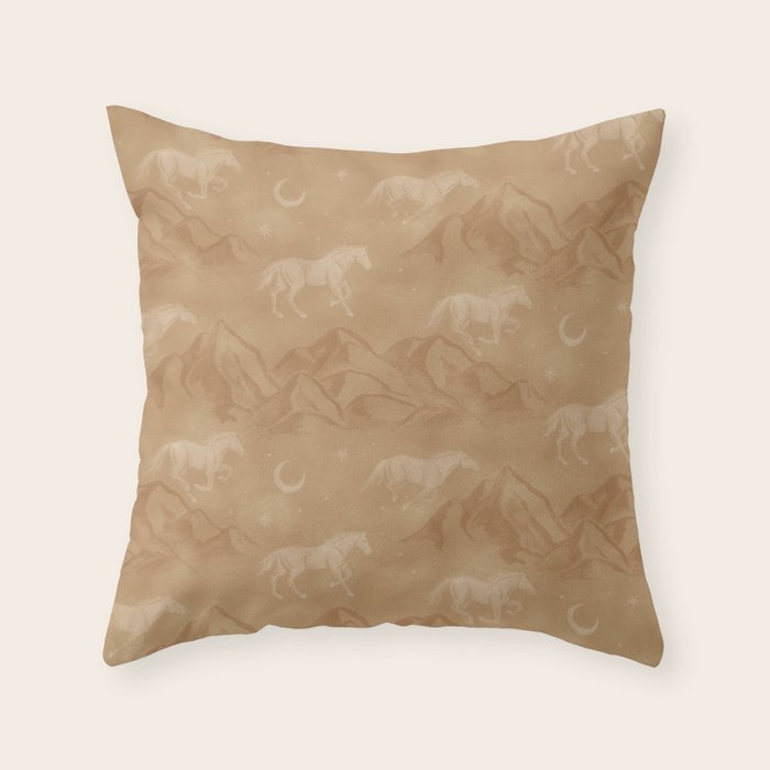 Run Wild - Caramel Throw Pillow Gallery Image 6