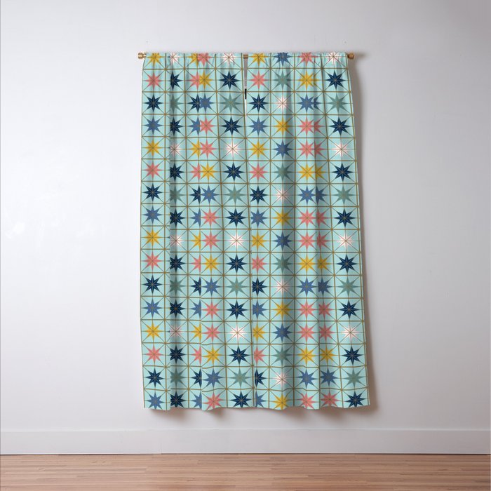 Moroccan Star Tile Pattern Window Curtain Gallery Image 3
