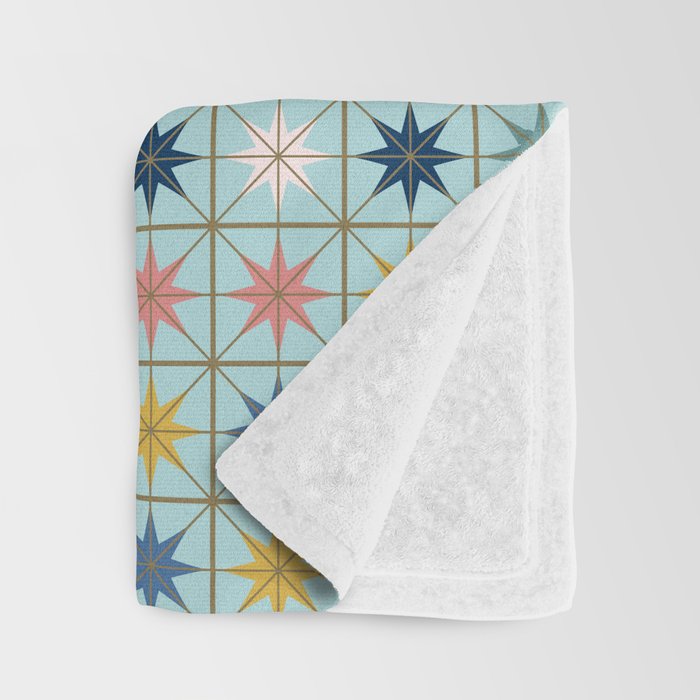 Moroccan Star Tile Pattern Throw Blanket Gallery Image 3