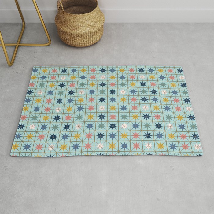 Moroccan Star Tile Pattern Rug Gallery Image 1