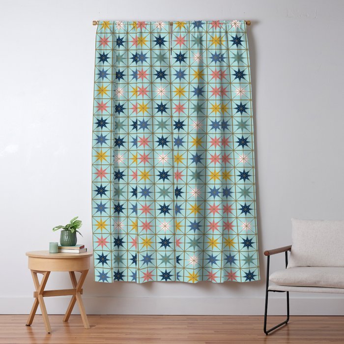 Moroccan Star Tile Pattern Window Curtain Gallery Image 5
