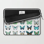 Green and Blue Butterflies Laptop Sleeve Gallery Image 2