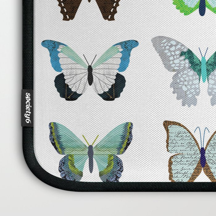Green and Blue Butterflies Laptop Sleeve Gallery Image 3