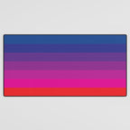  Classic 70s Vintage Style Retro Stripes - Funky Rainbow Desk Mat Gallery Image 3