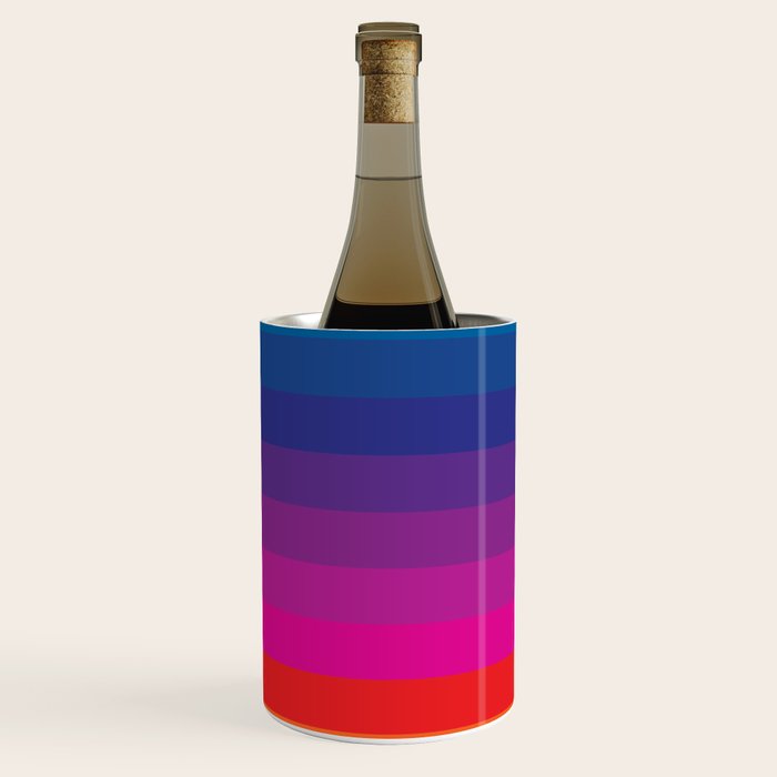  Classic 70s Vintage Style Retro Stripes - Funky Rainbow Wine Chiller Gallery Image 3